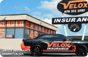 Velox Insurance branded car